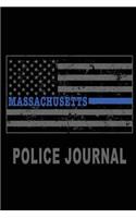 Massachusetts Police Journal: Massachusetts Thin Blue Line Police Flag Police Field Interview Notebook 6x9