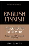 Theme-based dictionary British English-Finnish - 7000 words