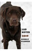 Lab Notes 2019 Weekly Planner