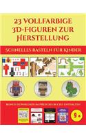 Schnelles Basteln für Kinder (23 vollfarbige 3D-Figuren zur Herstellung mit Papier)
