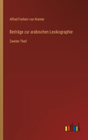 Beiträge zur arabischen Lexikographie