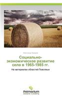 Sotsial'no-Ekonomicheskoe Razvitie Sela V 1965-1985 Gg.
