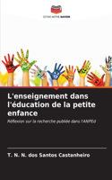 L'enseignement dans l'éducation de la petite enfance