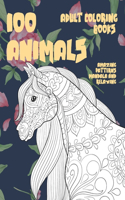 Adult Coloring Books 100 Animals - Amazing Patterns Mandala and Relaxing