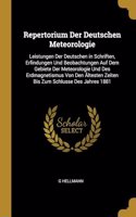 Repertorium Der Deutschen Meteorologie