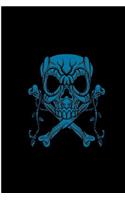 Skull: Blue Skull Perfect Gift Lined Notebook/Journal (6x9)