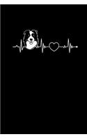 (Border Collie heartbeat): Notebook Journal Diary 110 Lined pages
