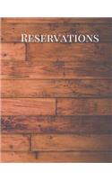 Reservations: A Cute Brown Brick Wall Large Undated Appointment Daily Schedule Reserve Register Log Guest Book For Restaurants, Space Booking Diary, Hostess Table