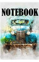 Notebook: Notebook With Retro Car size 6x9