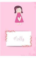 Molly: Personalized Sudoku Activity Notebook - 100 Puzzles - Travel Size Brain Logic Puzzle Book - Game Instructions and Answer Key - Level: Easy