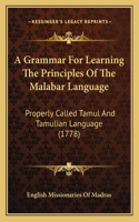 A Grammar For Learning The Principles Of The Malabar Language