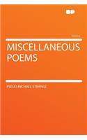 Miscellaneous Poems