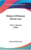 History Of Roman Private Law