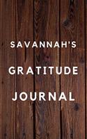 Savannah's Gratitude Journal: 2020 New Year Planner Goal Journal Gift for Savannah / Notebook / Diary / Unique Greeting Card Alternative