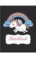 My Cute Unicorn Sketch Book: Unicorn NoteBookand Sketchbook For Girls - 120+ Pages Of Unicorn Themed Sketchbook (Unicorn Notebooks): Blank unicorn drawing paper for boys, artist