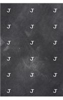 2020 Daily Planner Monogram J Pattern Monogram J Chalkboard 388 Pages