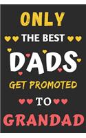 Only the best Dads Get Promoted To Grandad: lined notebook, gift for father, grandpa