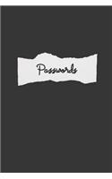 Passwords: Premium Passwords Tracker, Usernames and Passwords Log Book Journal Record, Login and Private Information Keeper Organizer: 6"x9" Lined Blank 100 Pa