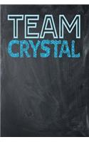 Team Crystal: Chalkboard, Blue Design, Blank College Ruled Line Paper Journal Notebook for Project Managers and Their Families. (Agile and Scrum 6 x 9 inch Compos