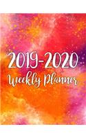 2019-2020 Weekly Planner: Two Years January 2019 to December 2020 Daily Weekly Monthly Calendar Planner with to Do List Orange Watercolor