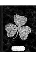 St. Patrick's Day Distressed Shamrock Composition Notebook: College Ruled 93/4 X 71/2 100 Sheets 200 Pages for Writing