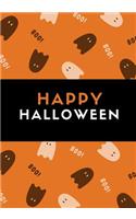 Happy Halloween: 100 Pages Ruled, Halloween Notebook, Journal, Diary, Pumpkin Orange