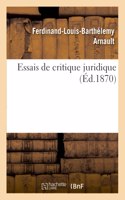 Essais de Critique Juridique