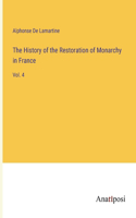 History of the Restoration of Monarchy in France