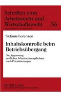 Inhaltskontrolle Beim Betriebsuebergang