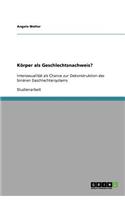 Körper als Geschlechtsnachweis?