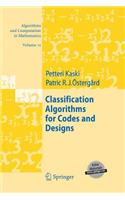 Classification Algorithms for Codes and Designs