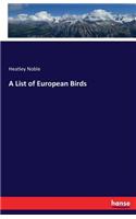 List of European Birds