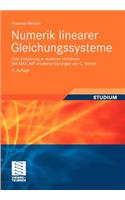 Numerik Linearer Gleichungssysteme: Eine Einfuhrung in Moderne Verfahren. Mit MATLAB(R)-Implementierungen Von C. Vomel