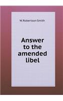 Answer to the Amended Libel