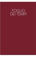 Foglio dei tempi: Fogli orari settimanali da completare per 2 anni - Motivo: Rosso