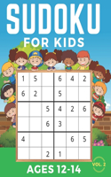 Sudoku For Kids Ages 12-14: Sudoku 6x6 Volume 2, Level: Easy, Medium, Difficult with Solutions. Hours of games.