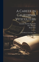 Career in California Viticulture