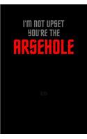 I'm Not Upset You're The Arsehole: Blank Lined Journal Notebook: (6 x 9 Journal) Gift Ideal For People Who Love Humour And Laughing, A Daily Diary, Composition Or Log Book,