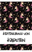 Kritzelbuch von Karsten: Kritzel- und Malbuch mit leeren Seiten für deinen personalisierten Vornamen