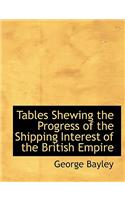 Tables Shewing the Progress of the Shipping Interest of the British Empire