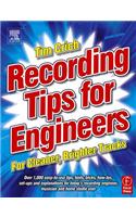 Recording Tips for Engineers