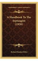 Handbook to the Septuagint (1920)