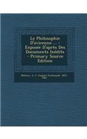 Le Philosophie D'Avicenne ...: Exposee D'Apres Des Documents Inedits - Primary Source Edition