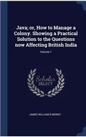Java; or, How to Manage a Colony. Showing a Practical Solution to the Questions now Affecting British India; Volume 1