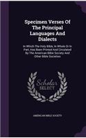 Specimen Verses Of The Principal Languages And Dialects: (English)