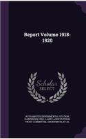 Report Volume 1918-1920