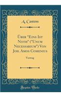 ï¿½ber Eins Ist Noth (Unum Necessarium) Von Joh. Amos Comenius: Vortrag (Classic Reprint): Vortrag (Classic Reprint)