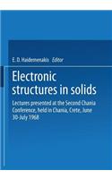 Electronic Structures in Solids: Lectures Presented at the Second Chania Conference, Held in Chania, Crete, June 30-July 14, 1968