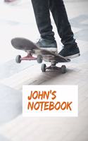 John's Notebook: - My Name Journal, Dot Grid Journal, 100 pages, 8.5x11 large print, Soft Cover, Glossy Finish.