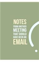 Notes from another Meeting that should have been an Email